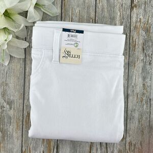 Women's White Plus High Rise Capri Jeggings Pants Size 4X